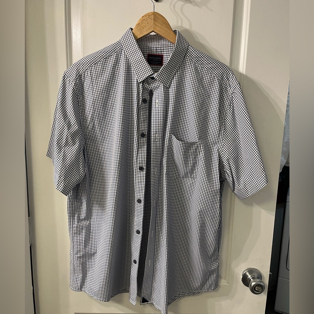 UNTUCKit Blue and White Gingham Shirt